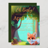 森の仲間たちのかわいい子狐 招待状 (正面/裏面)