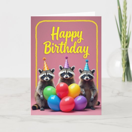 森の仲間たちの誕生日カード カード (正面)