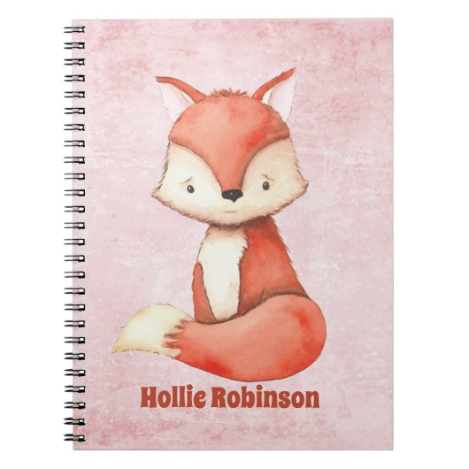森の仲間たち かわいいキツネ ノートブック (正面)