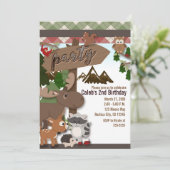 森の仲間たち 子供の誕生日パーティー 招待状 (スタンド正面)