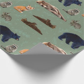 森の仲間たち 野生動物 ラッピングペーパー (角)