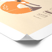 森の仲間たち - Fはキツネのアートプリント ポスター (角)