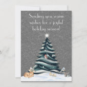 森の仲間に囲まれた現代の木 シーズンカード (正面)