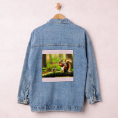 森の仲間 – リス、チムンク、鳥 デニムジャケット (ハンガー)