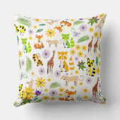 森の保育園の少年にぴったりなかわいいカラフルなアライグマ クッション (裏面)