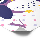 森の保育園装飾壁アートフクロウ ポスター (角)