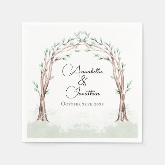 森の入り口結婚口 スタンダードカクテルナプキン (正面)