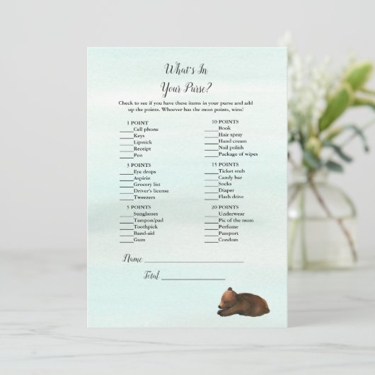 森の冒険あなたの財布ベアゲームの中にあるものを 招待状 (スタンド正面)