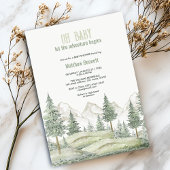 森の冒険が始まる ベビーシャワーの招待状 招待状