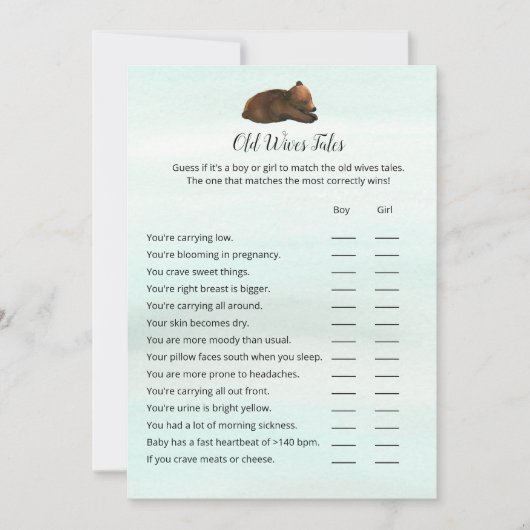 森の冒険が旧妻の物語のゲームカードを支える 招待状 (正面)