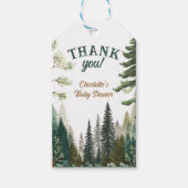 森の冒険が赤ちゃんシャワーを待ってくれてありがとう ギフトタグ (正面)