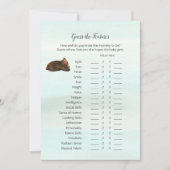 森の冒険のクマ推測の機能ゲームカード 招待状 (正面)