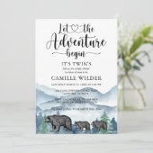 森の冒険の山々が赤ちゃんシャワーを浴びる 招待状 (スタンド正面)