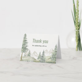 森の冒険はベビシャワーカードを始める サンキューカード