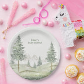 森の冒険はベビシャワーカードを始める ペーパープレート (パーティー)