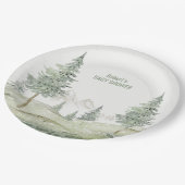 森の冒険はベビシャワーカードを始める ペーパープレート (アングル)