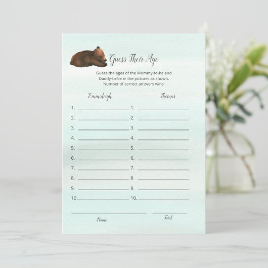 森の冒険は彼らの年齢のゲームカードを推測する 招待状 (スタンド正面)