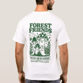 森の冒険デュオ ファンガイズのきのこ漫画 Tシャツ (裏面)