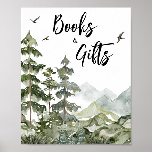 森の冒険ベイビーシャワー本とギフト ポスター (正面)