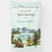 森の冒険素朴が赤ちゃんシャワーを浴びる 横断幕 (縦)