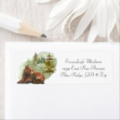 森の冒険素朴熊 ラベル (インサイチュ)