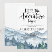 森の冒険 山岳 引退パーティー 招待状 (正面/裏面)