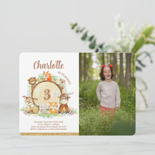 森の写真招待状 招待状 (スタンド正面)