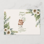 森の冬のクリスマスディッパーラッフル エンクロージャーカード (正面)