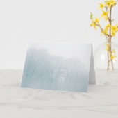 森の冬の写真 カード (黄色い花)