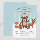 森の冬の動物の招待状 招待状 (正面/裏面)