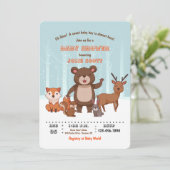 森の冬の動物の招待状 招待状 (スタンド正面)