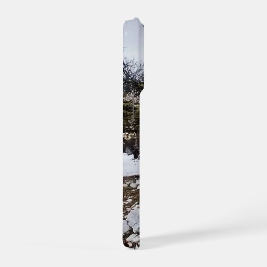 森の冬の静寂 iPhoneケース (右側面)