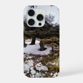 森の冬の静寂 iPhoneケース (裏面)