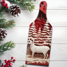 森の冬の3Dトナカイ