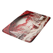 森の冬の3Dトナカイ バスマット (アングル)