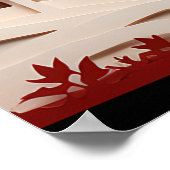 森の冬の3Dトナカイ ポスター (角)