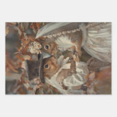 森の切り離しで結婚するリス ラッピングペーパーシート (正面)