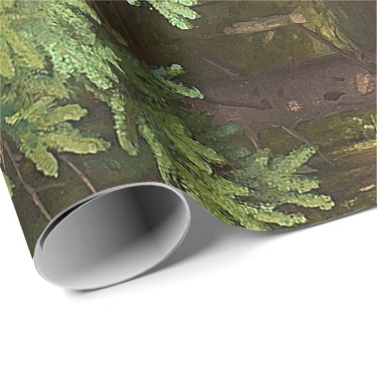 森の切り離しのかわいい赤鹿 ラッピングペーパー (ロールコーナー)