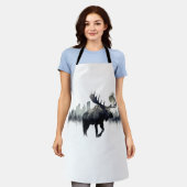 森の前でムースの二重の露出 エプロン (着用した状態)