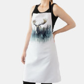 森の前でムースの二重の露出 エプロン (インサイチュ)