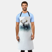 森の前でムースの二重の露出 エプロン (着用した状態)