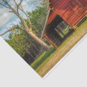 森の前に誇らしげに立つジョージアの納屋 薄葉紙 (詳細)