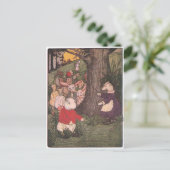 森の動物が学校に戻る ポストカード (スタンド正面)