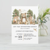 森の動物たちの冒険が始まるお誕生日 招待状 (スタンド正面)