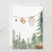 森の動物たちの冒険が待っているベビーシャワー 招待状 (裏面)