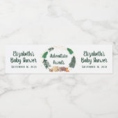 森の動物たちを待つ赤ちゃんシャワーの冒険 ペットボトルラベル (シングルラベル)