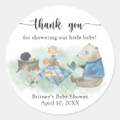森の動物たち - ありがとう ラウンドシール (正面)