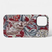 森の動物たち ウィリアム・モリス iPhone カスマ iPhoneケース (裏面横)