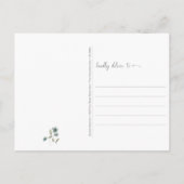 森の動物たち キツネ ウサギ 花 ポストカード (裏面)