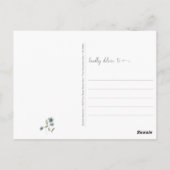 森の動物たち キツネ ウサギ 花 ポストカード (裏面)